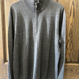 GAP Men's Dark Gray Half-Zip Sweater